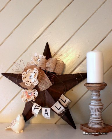 Weathered Barn Star Fall Decor – #DIYBlogChallenge